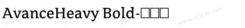AvanceHeavy Bold字体转换